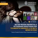 Dictan prisión preventiva a octogenario investigado por tocamientos indebidos a su nieta menor de edad.